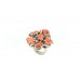 Ring Handcrafted 925 Sterling Silver Natural Coral Fossil Freeform Gem Stone